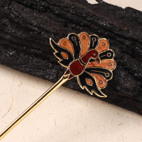 Handcrafted Paka Meenakari Metal Juda Pin 03