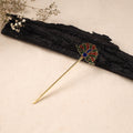 Handcrafted Paka Meenakari Metal Juda Pin 04