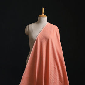 Peach - Jhiri Pure Handloom Plain Cotton Fabric 20