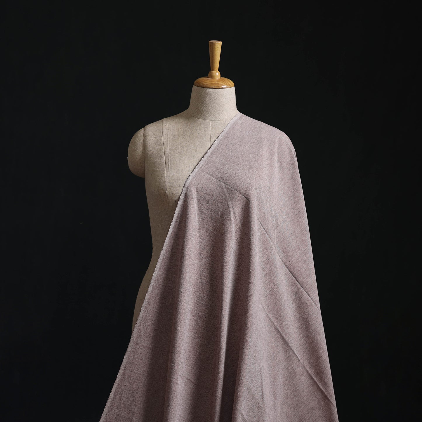 Beige - Jhiri Pure Handloom Plain Cotton Fabric 19