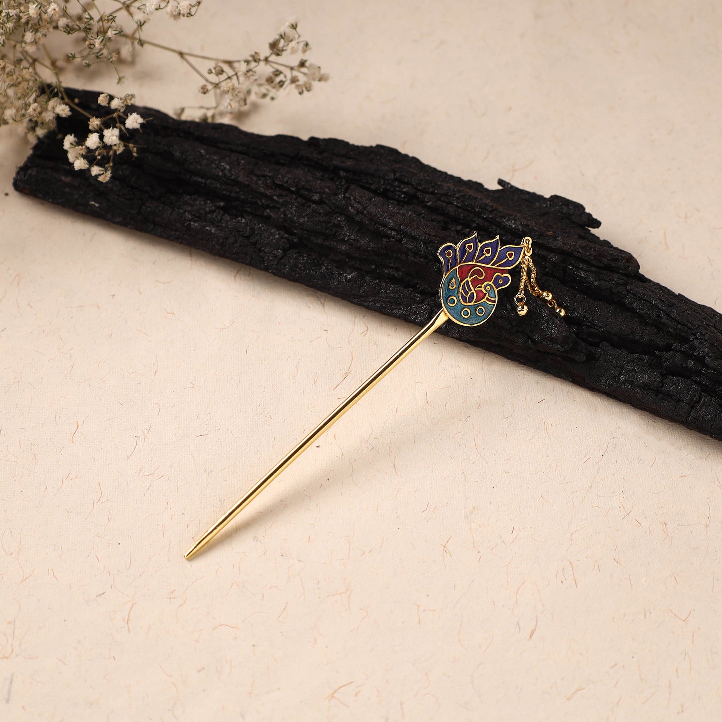 Handcrafted Paka Meenakari Metal Juda Pin 10