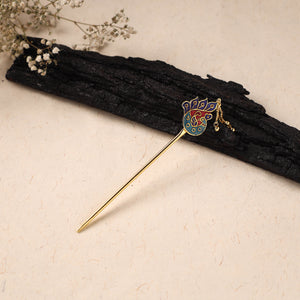 Handcrafted Paka Meenakari Metal Juda Pin 10