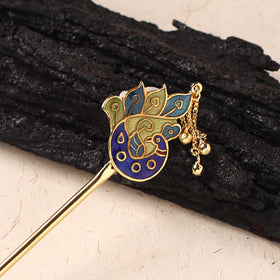 Handcrafted Paka Meenakari Metal Juda Pin 12