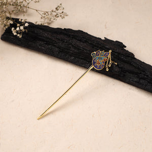 Handcrafted Paka Meenakari Metal Juda Pin 13