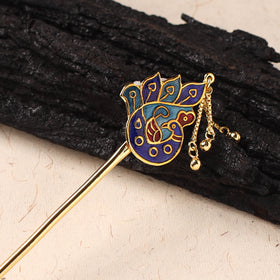 Handcrafted Paka Meenakari Metal Juda Pin 13