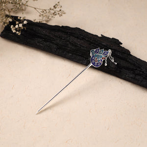 Handcrafted Paka Meenakari Metal Juda Pin 14