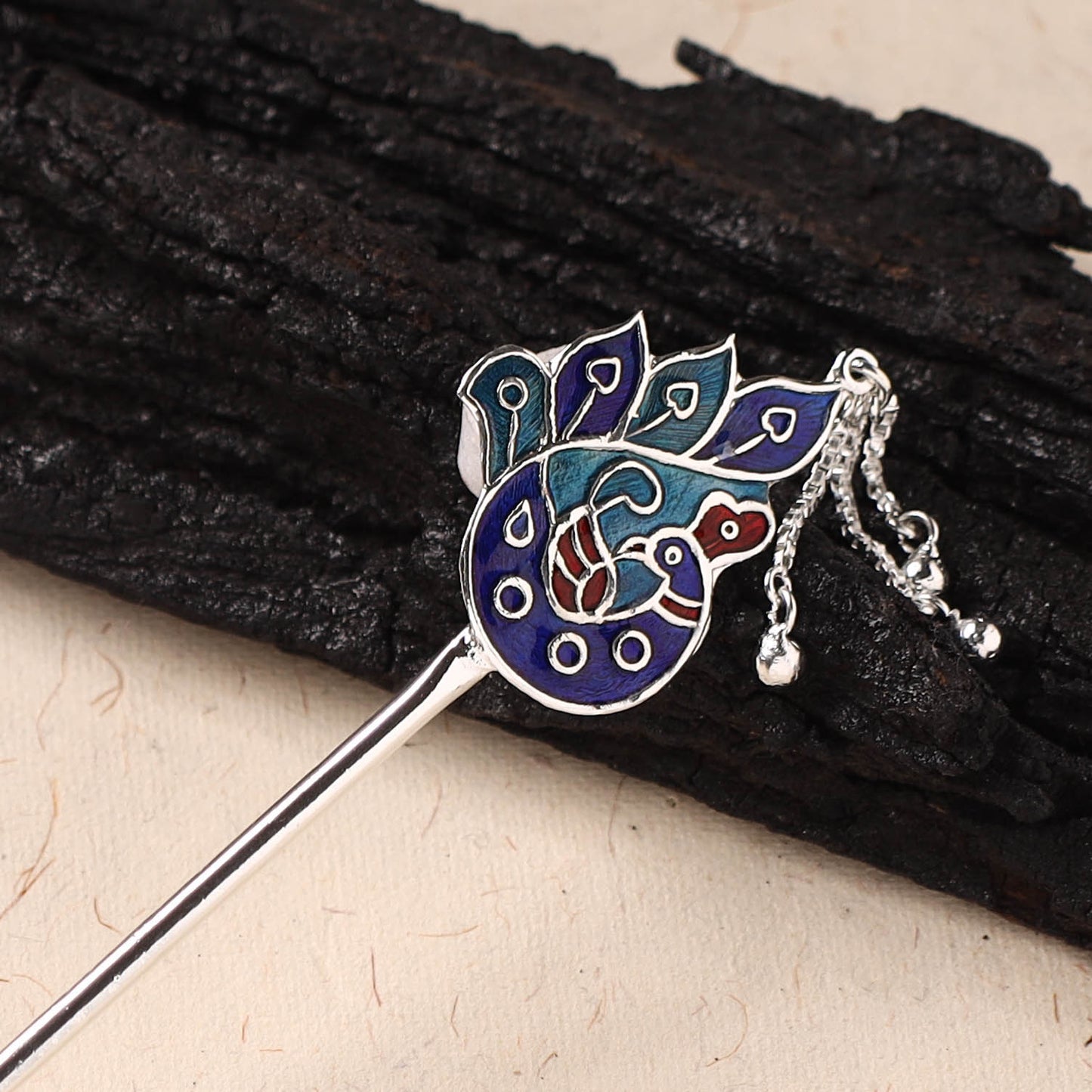 Handcrafted Paka Meenakari Metal Juda Pin 14