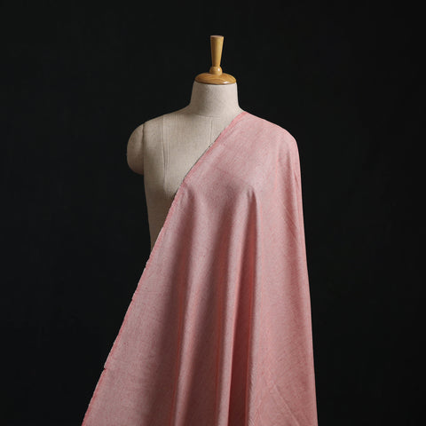 Pink - Jhiri Pure Handloom Stripes Cotton Fabric 10