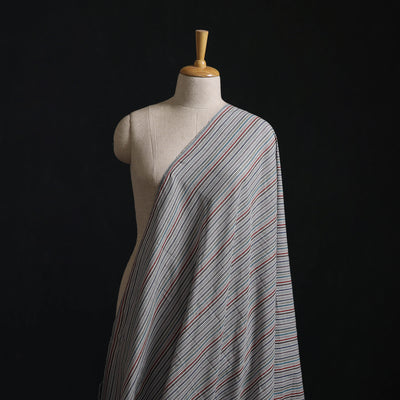 Jhiri Pure Handloom Stripes Cotton Fabric 09