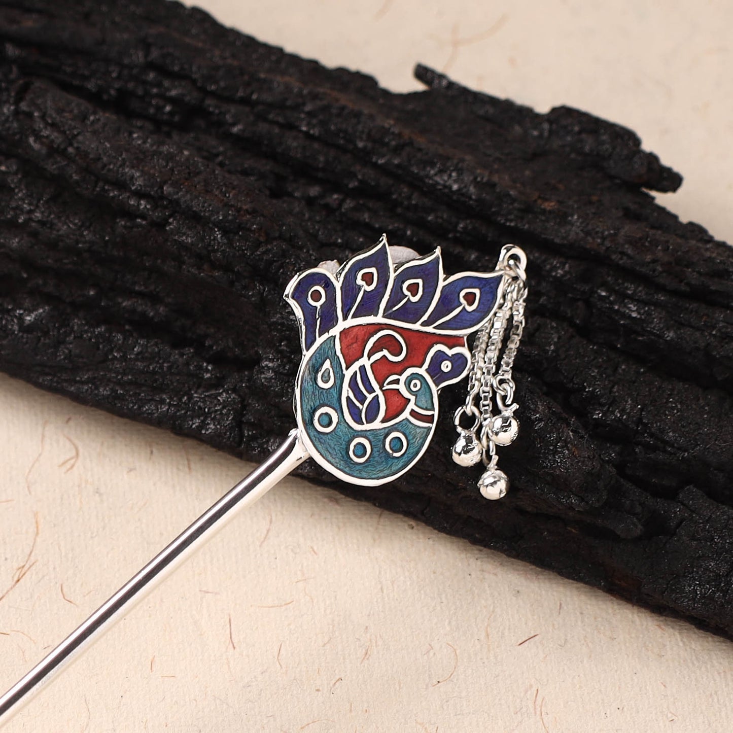 Handcrafted Paka Meenakari Metal Juda Pin 15