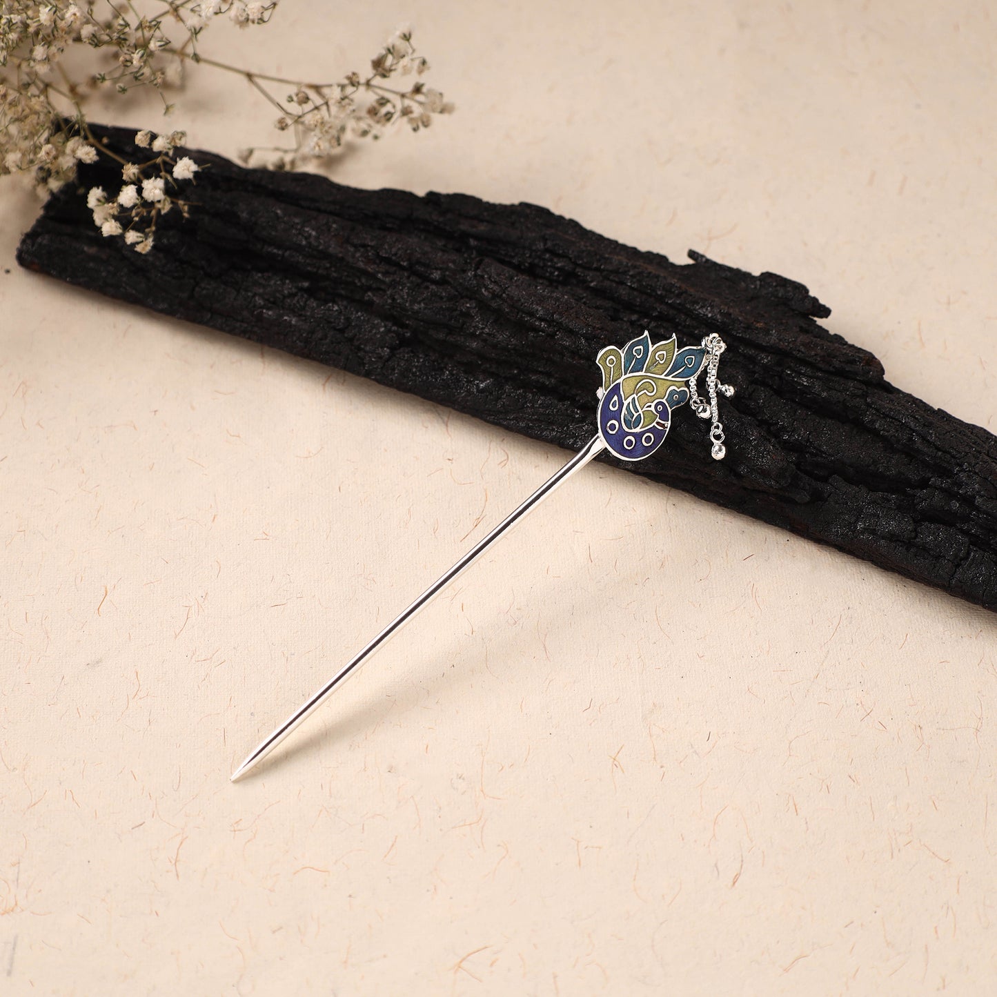 Handcrafted Paka Meenakari Metal Juda Pin 16