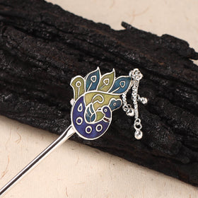 Handcrafted Paka Meenakari Metal Juda Pin 16
