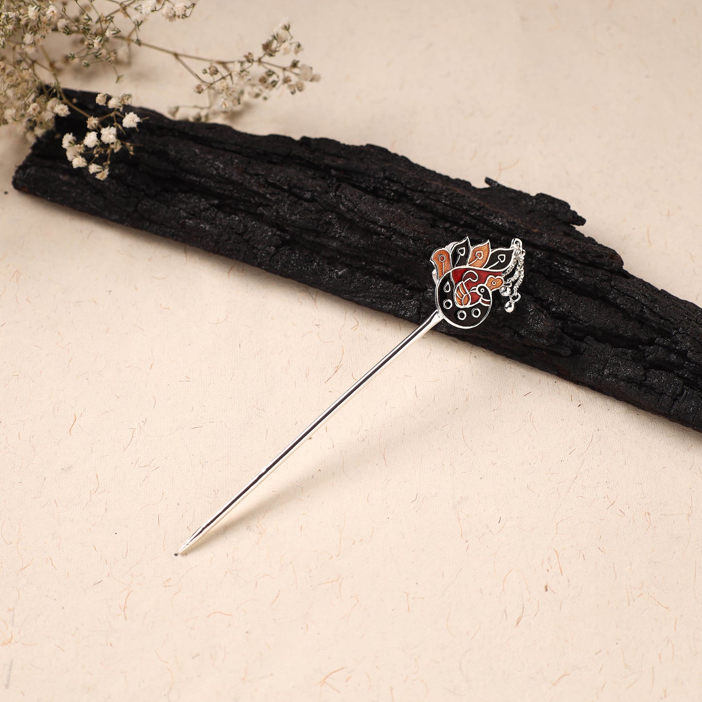 Handcrafted Paka Meenakari Metal Juda Pin 17