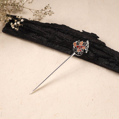 Handcrafted Paka Meenakari Metal Juda Pin 17