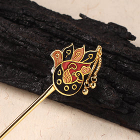 Handcrafted Paka Meenakari Metal Juda Pin 18