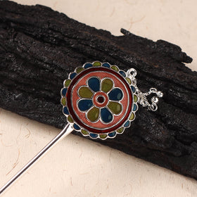 Handcrafted Paka Meenakari Metal Juda Pin 20