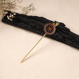 Handcrafted Paka Meenakari Metal Juda Pin 22