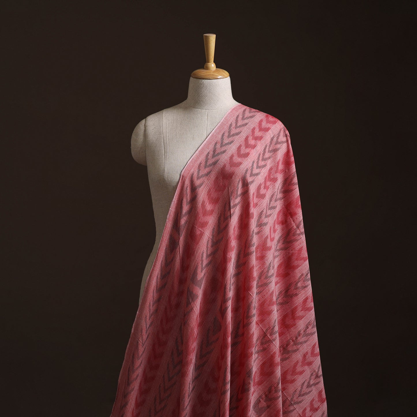 Pink - Sambalpuri Ikat Weave Cotton Fabric 01