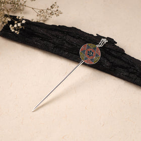 Handcrafted Paka Meenakari Metal Juda Pin 33