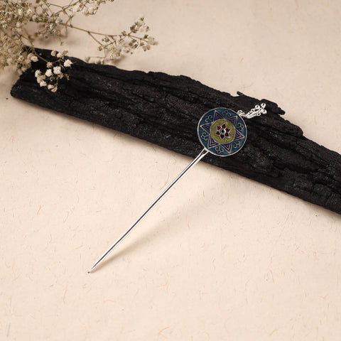 Handcrafted Paka Meenakari Metal Juda Pin 34