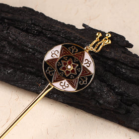 Handcrafted Paka Meenakari Metal Juda Pin 35