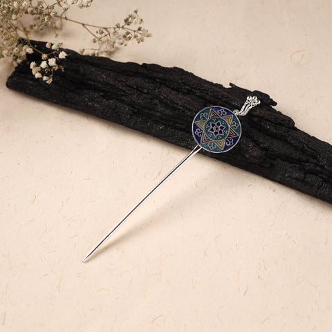 Handcrafted Paka Meenakari Metal Juda Pin 36