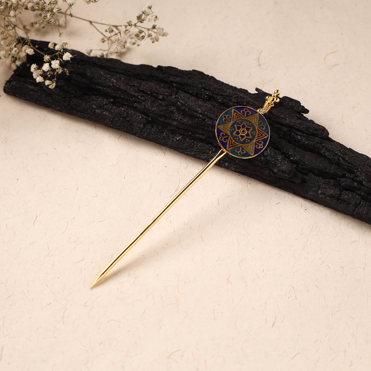 Handcrafted Paka Meenakari Metal Juda Pin 37
