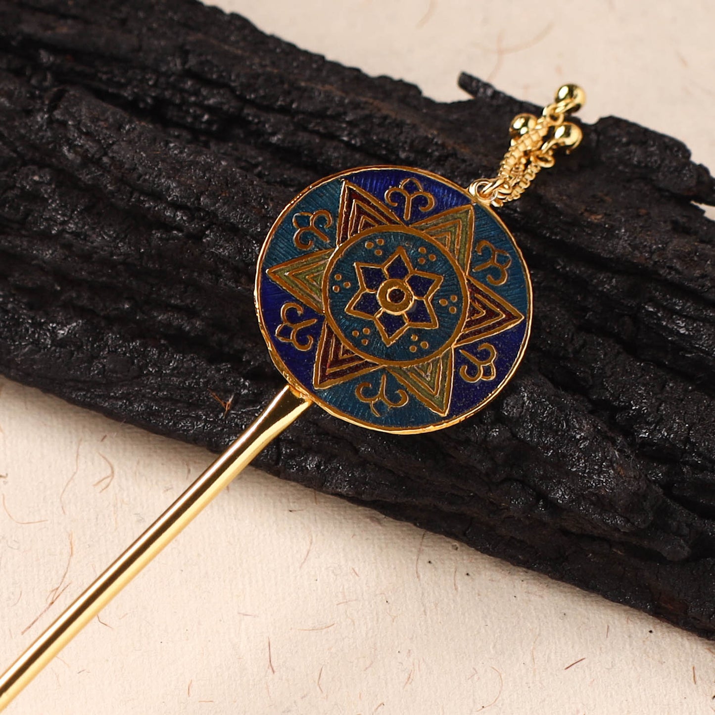 Handcrafted Paka Meenakari Metal Juda Pin 37