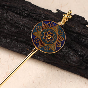 Handcrafted Paka Meenakari Metal Juda Pin 37