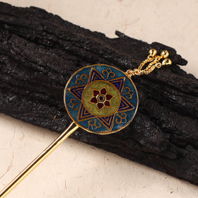 Handcrafted Paka Meenakari Metal Juda Pin 39
