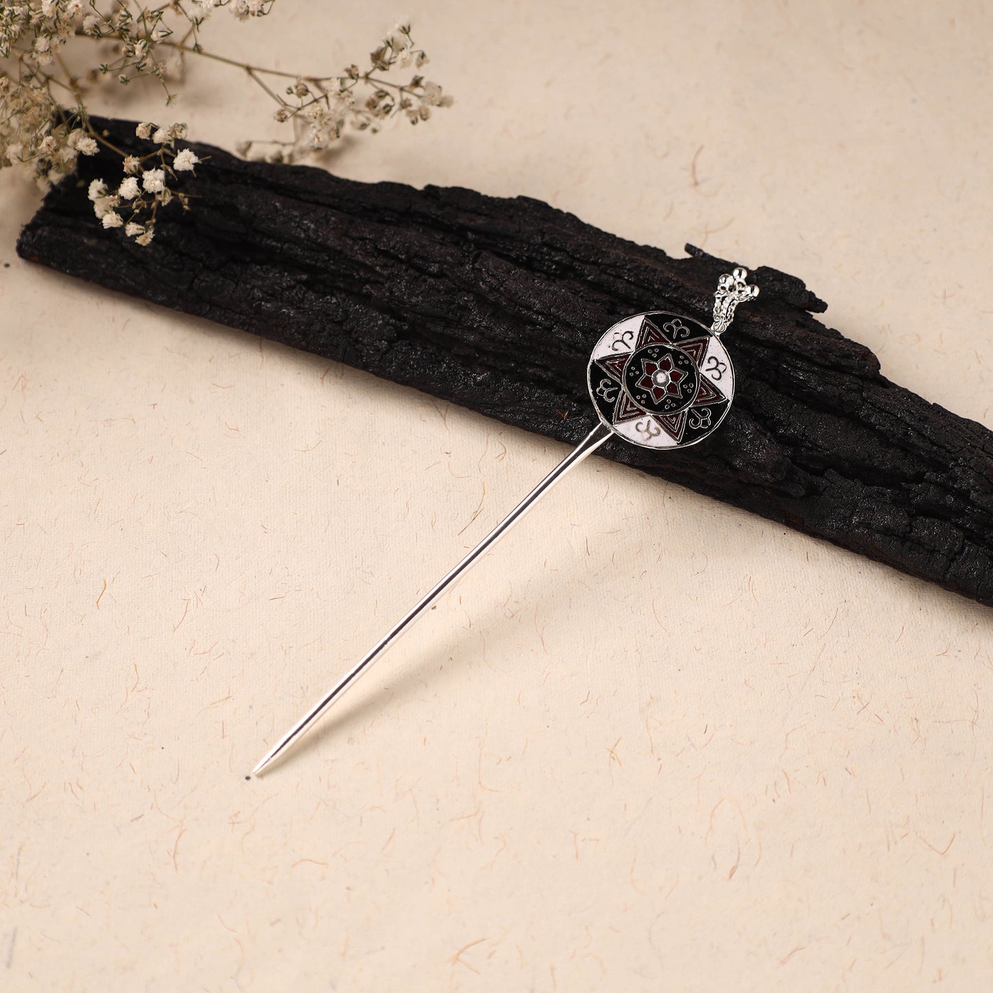 Handcrafted Paka Meenakari Metal Juda Pin 40