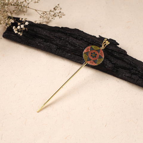 Handcrafted Paka Meenakari Metal Juda Pin 41