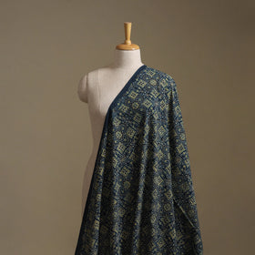 Blue - Ajrakh Hand Block Print Natural Dyed Cotton Fabric 01