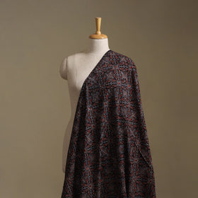 Black- Ajrakh Hand Block Print Natural Dyed Cotton Fabric 10