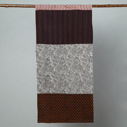 Multicolor - Bagh Block Printed Patchwork Cotton Stole 14