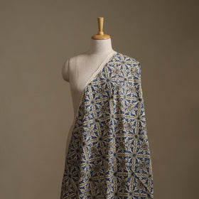 Cream - Ajrakh Hand Block Print Natural Dyed Cotton Fabric 23