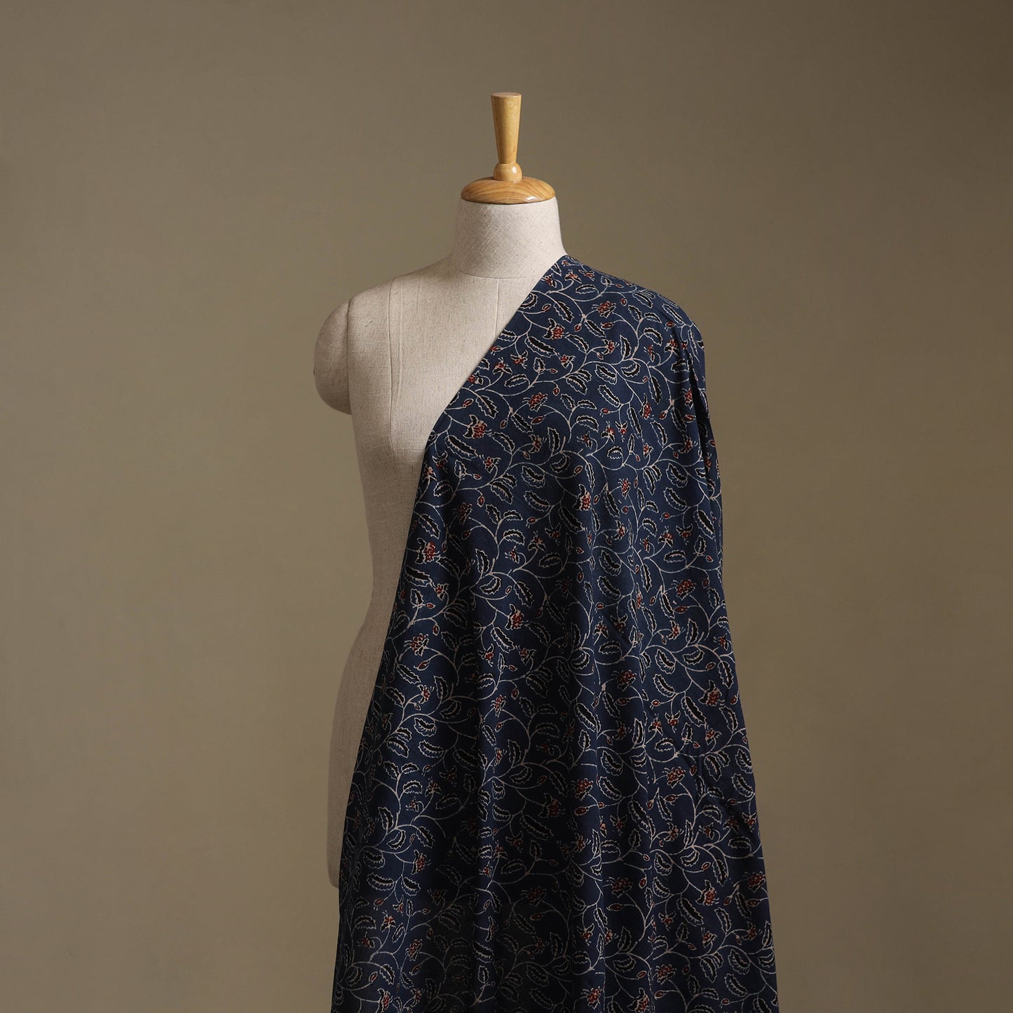 Navy - Ajrakh Hand Block Print Natural Dyed Cotton Fabric 24