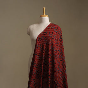 Red - Ajrakh Hand Block Print Natural Dyed Cotton Fabric 28