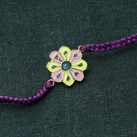 Handamade Meenakari Threadwork Rakhi
