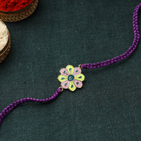 Handamade Meenakari Threadwork Rakhi
