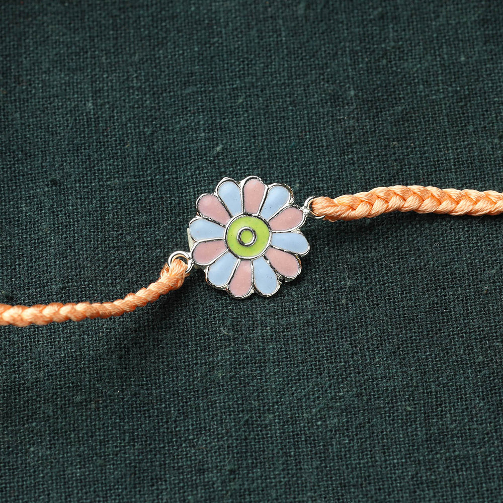 Meenakari Threadwork Rakhi
