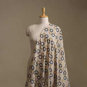 Cream - Ajrakh Hand Block Print Natural Dyed Cotton Fabric 39