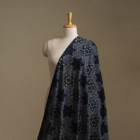 Blue - Ajrakh Hand Block Print Natural Dyed Cotton Fabric 50