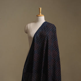 Black - Ajrakh Hand Block Print Natural Dyed Cotton Fabric 51