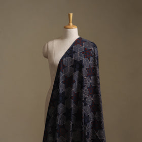 Blue - Ajrakh Hand Block Print Natural Dyed Cotton Fabric 52