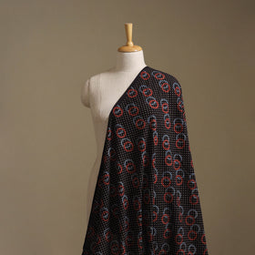Black - Ajrakh Hand Block Print Natural Dyed Cotton Fabric 53