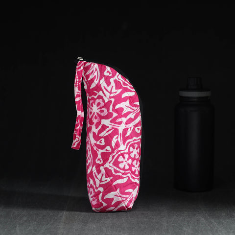  Pink Handmade Cotton 1L Water Bottle Cover