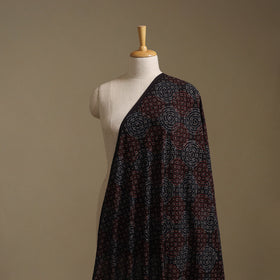 Black - Ajrakh Hand Block Print Natural Dyed Cotton Fabric 67