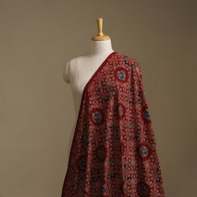 Red - Ajrakh Hand Block Print Natural Dyed Cotton Fabric 60