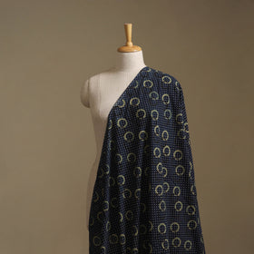 Blue - Ajrakh Hand Block Print Natural Dyed Cotton Fabric 66